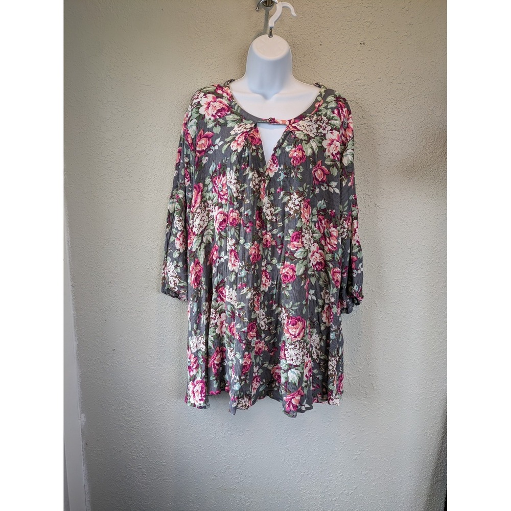 Umgee Tunic 1x Floral Bloomcore Boho Fairy Keyhole Feminine Boho‎ Festival Ranch